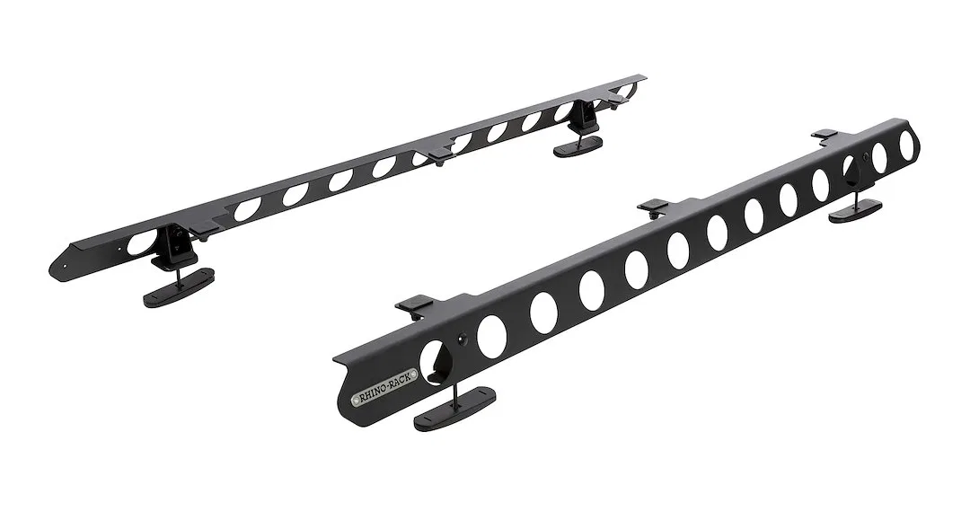 RUMB2 – RHINO RACK Roof Rack Platform Rails, For Full Size Pickup Truck Caps/ Toppers With Short And Mid Size Beds St...